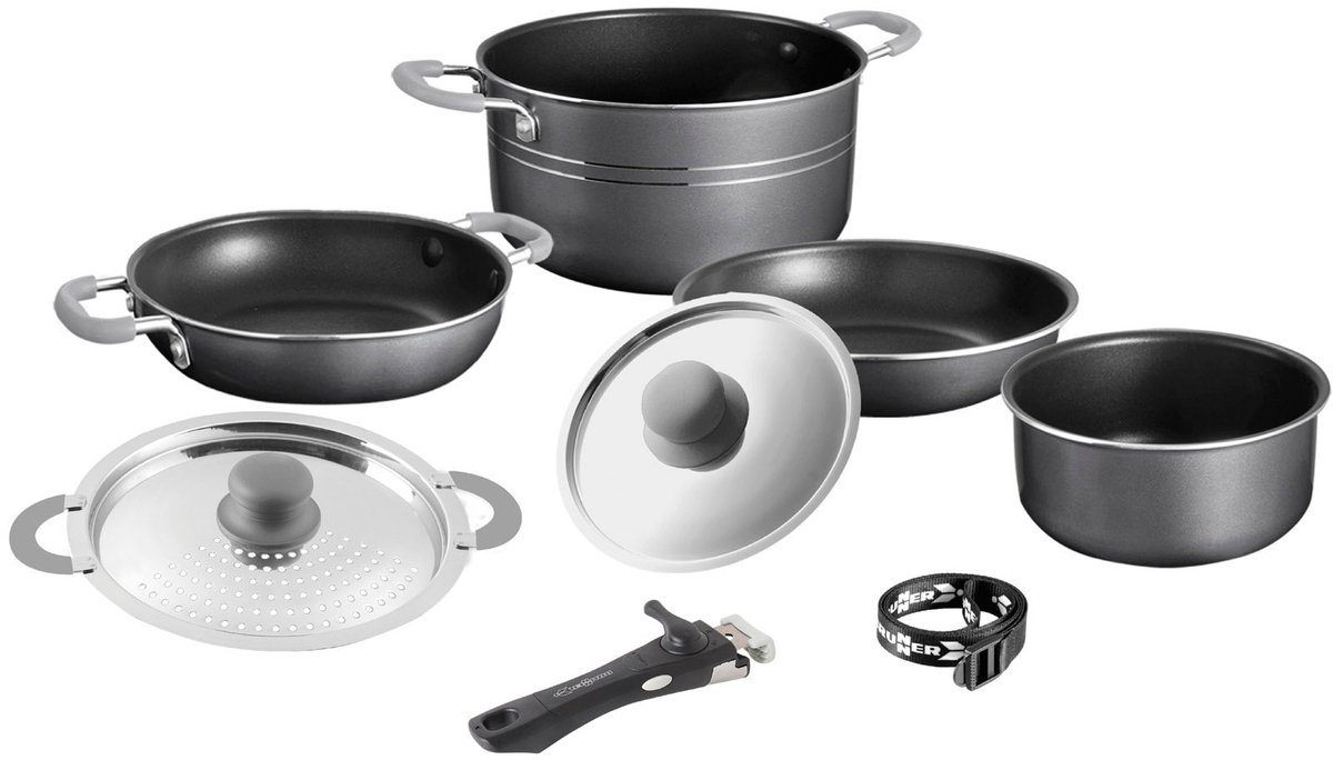 Brunner Popote Flavor Camping Pannenset - ø 22 - 8 Delig - Stapelbaar
