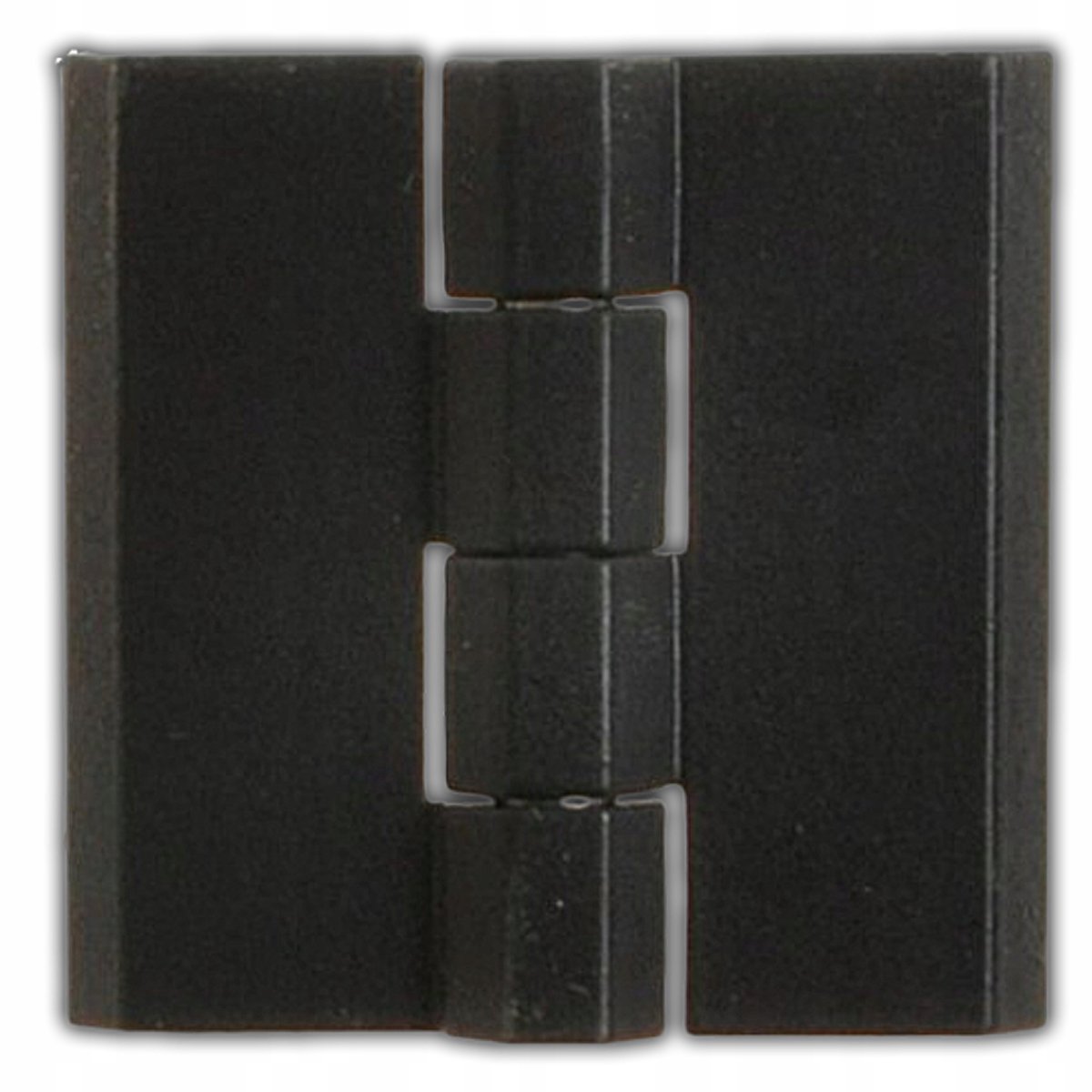 Merkloos Scharnier 40x40mm, Zwart, 4x M5 Schroefgaten, 5mm Dik