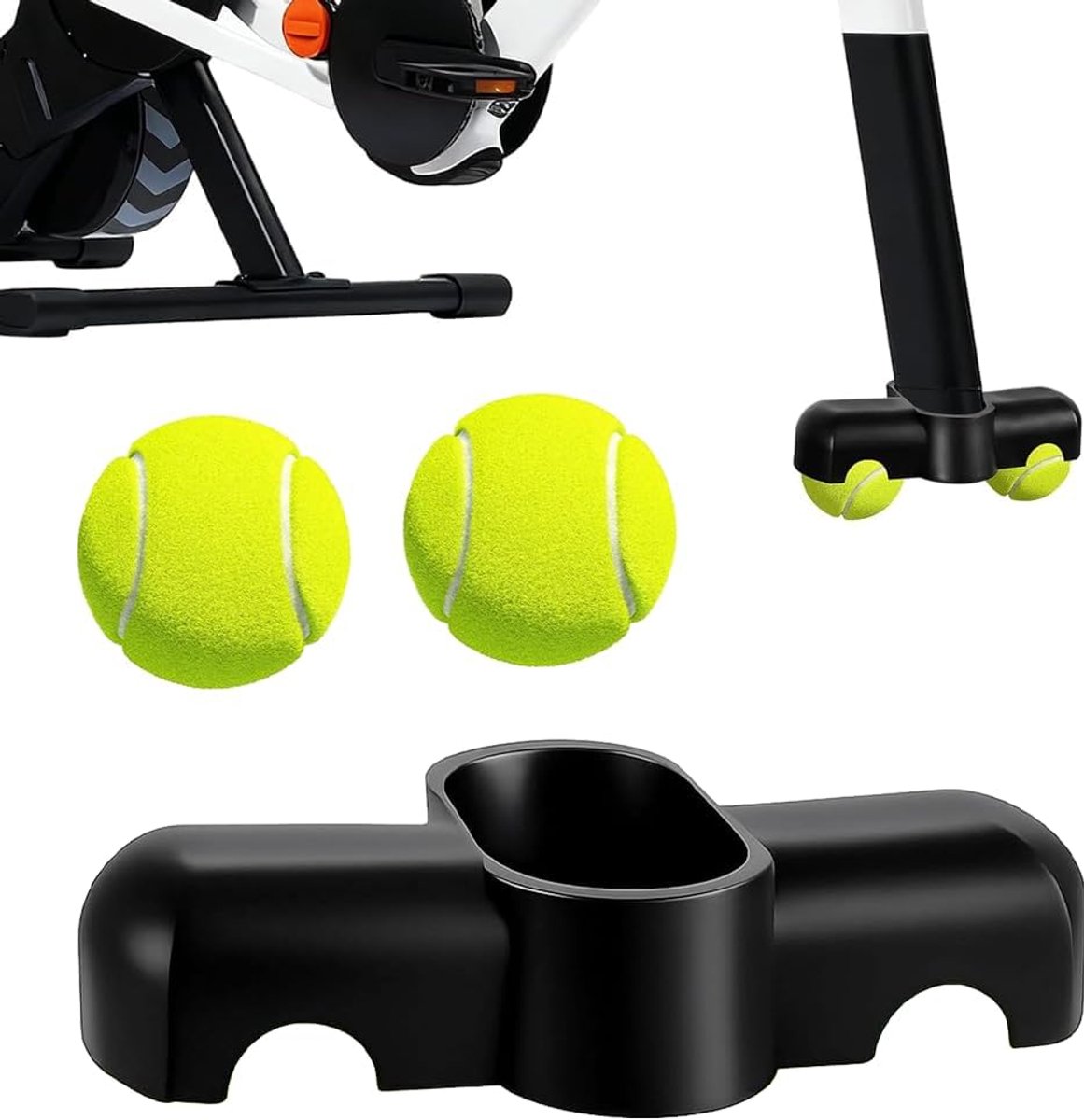 Rocker Plate Feet met tennisballen - Draagbare schommeladapter - Vermindert trillingen - Comfortabel fietsen met Zwift - ShopVlot