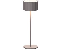 Luxus Europe - Tafellamp Tinos Taupe - Draadloze Tafellamp Binnen & Buiten - Oplaadbaar - USB-C - Dimbaar - Warm Wit - Waterbestendig