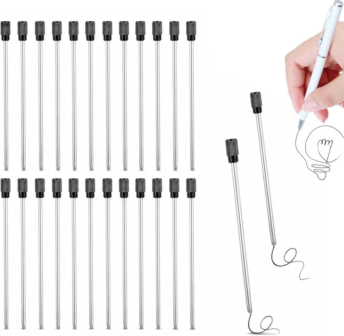 Balpen navulling set - hoogwaardige blauwe en zwarte navullingen - 0,7mm lijnbreedte - ideaal voor dagelijks gebruik - ShopVlot