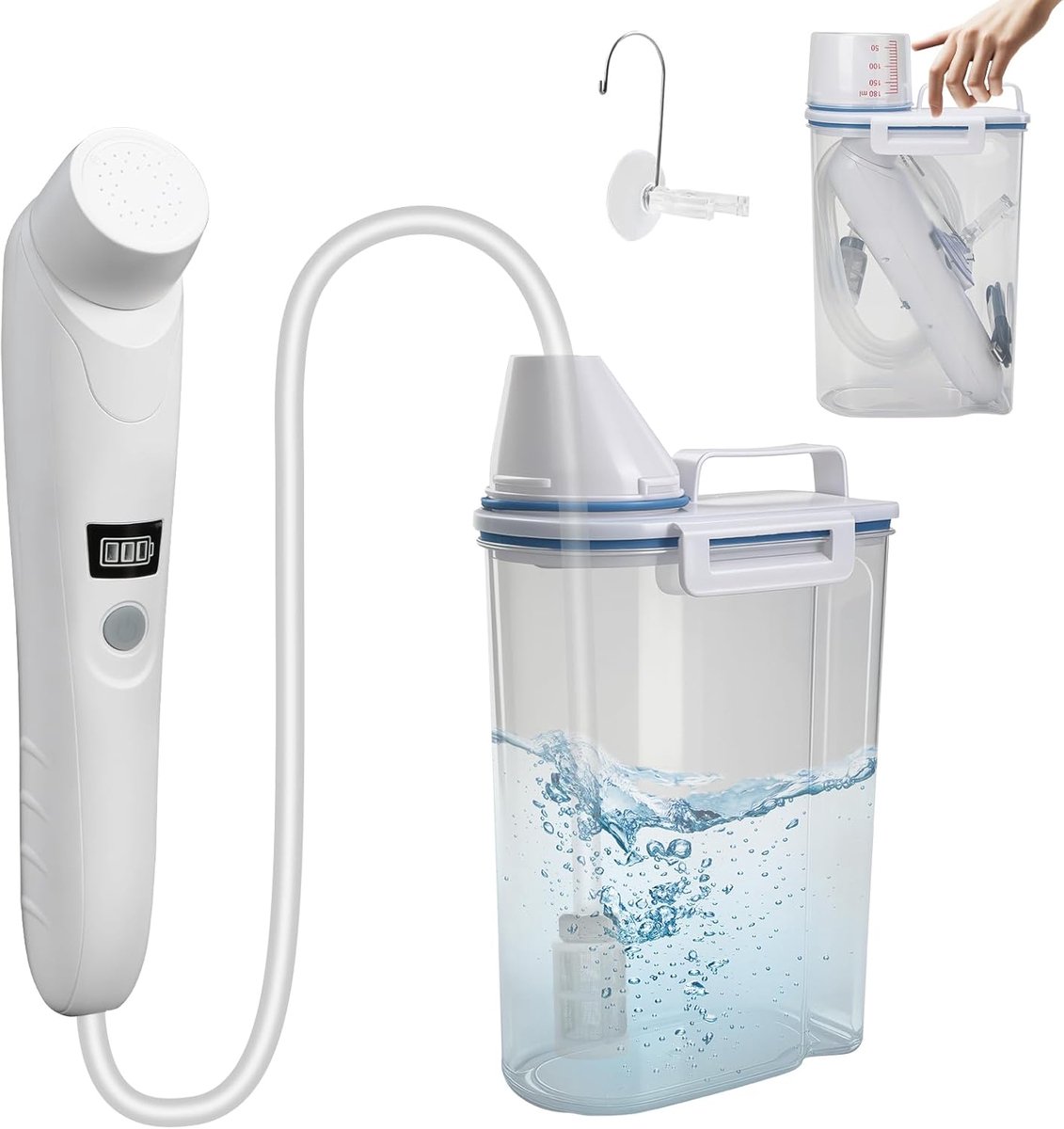 Bidet Po-douche 2,5 liter - Draagbaar en elektrisch - Intieme douche - Perfect voor op reis - ShopVlot