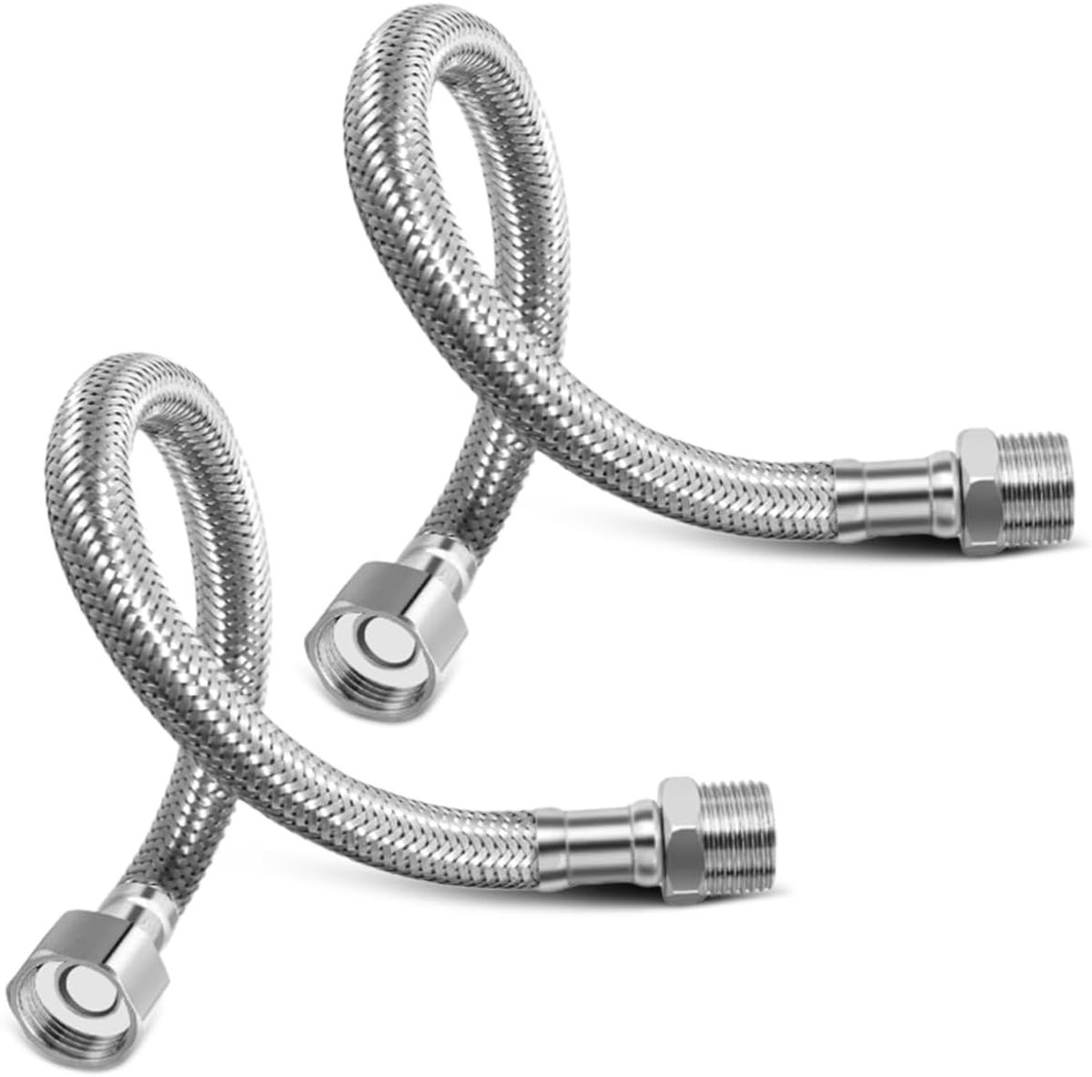 Hose 12 inch - RVS met fijn gaas - Hoge druk en hittebestendig - Perfect voor kranen - ShopVlot