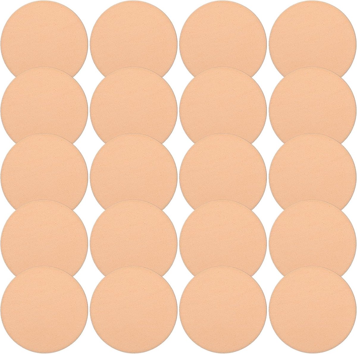 Ronde Makeup Sponsjes 20pcs - 5.5cm Poeder Puff Set - Lichtgewicht en Reisvriendelijk - ShopVlot