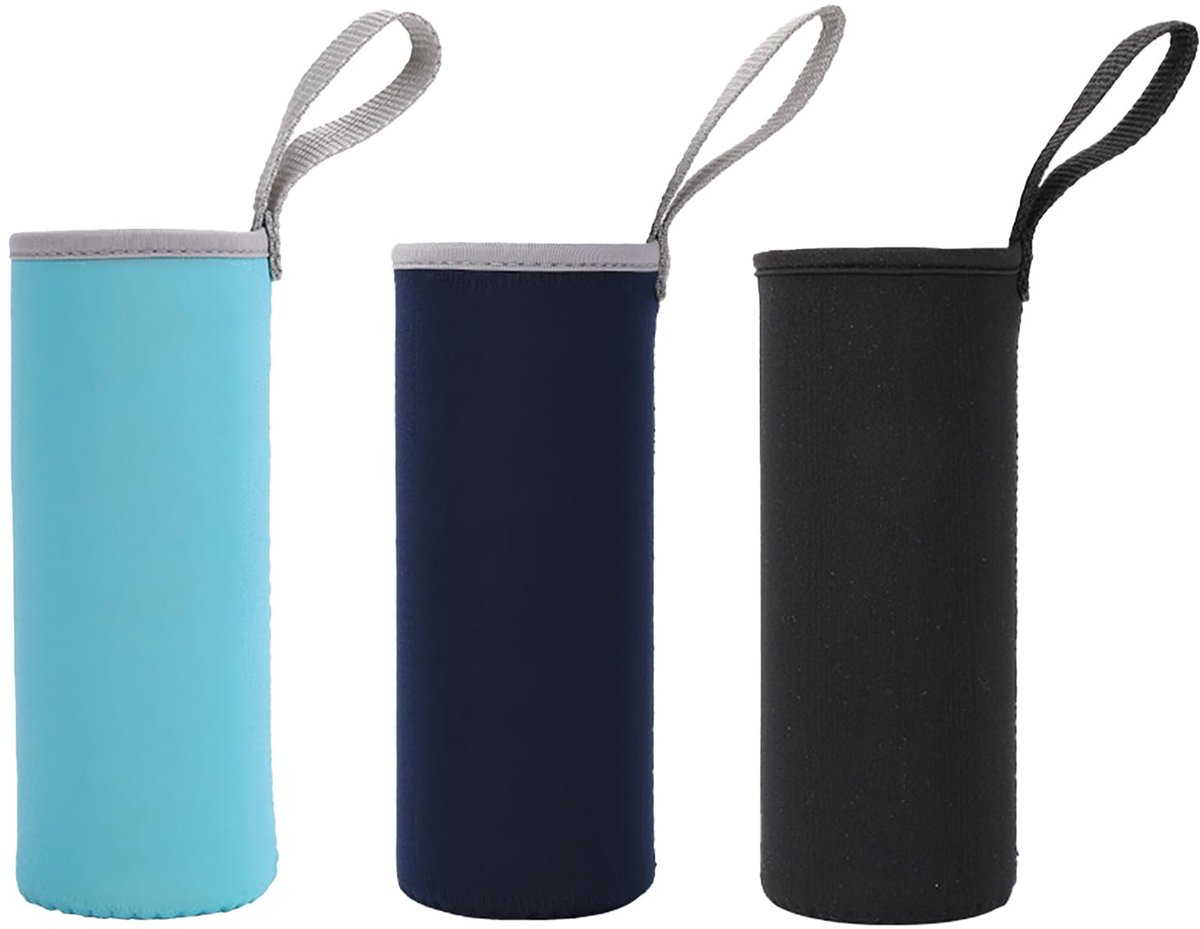 Flessendeksels van glas - geïsoleerde flessenzakken - neopreen - voor warme en koude dranken - ShopVlot