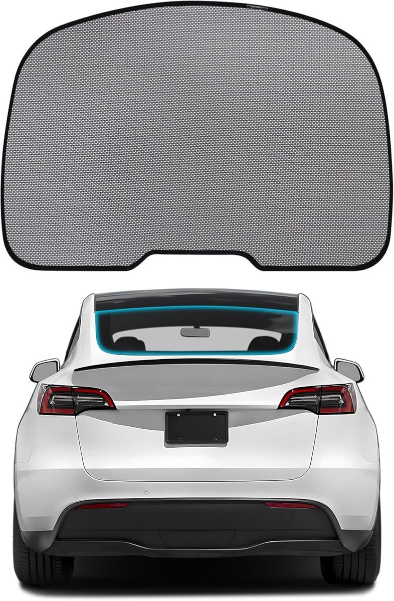 Zonwering voor Achterruit van Tesla Model Y - UV Bescherming, Zonnebrandpreventie en Privacy