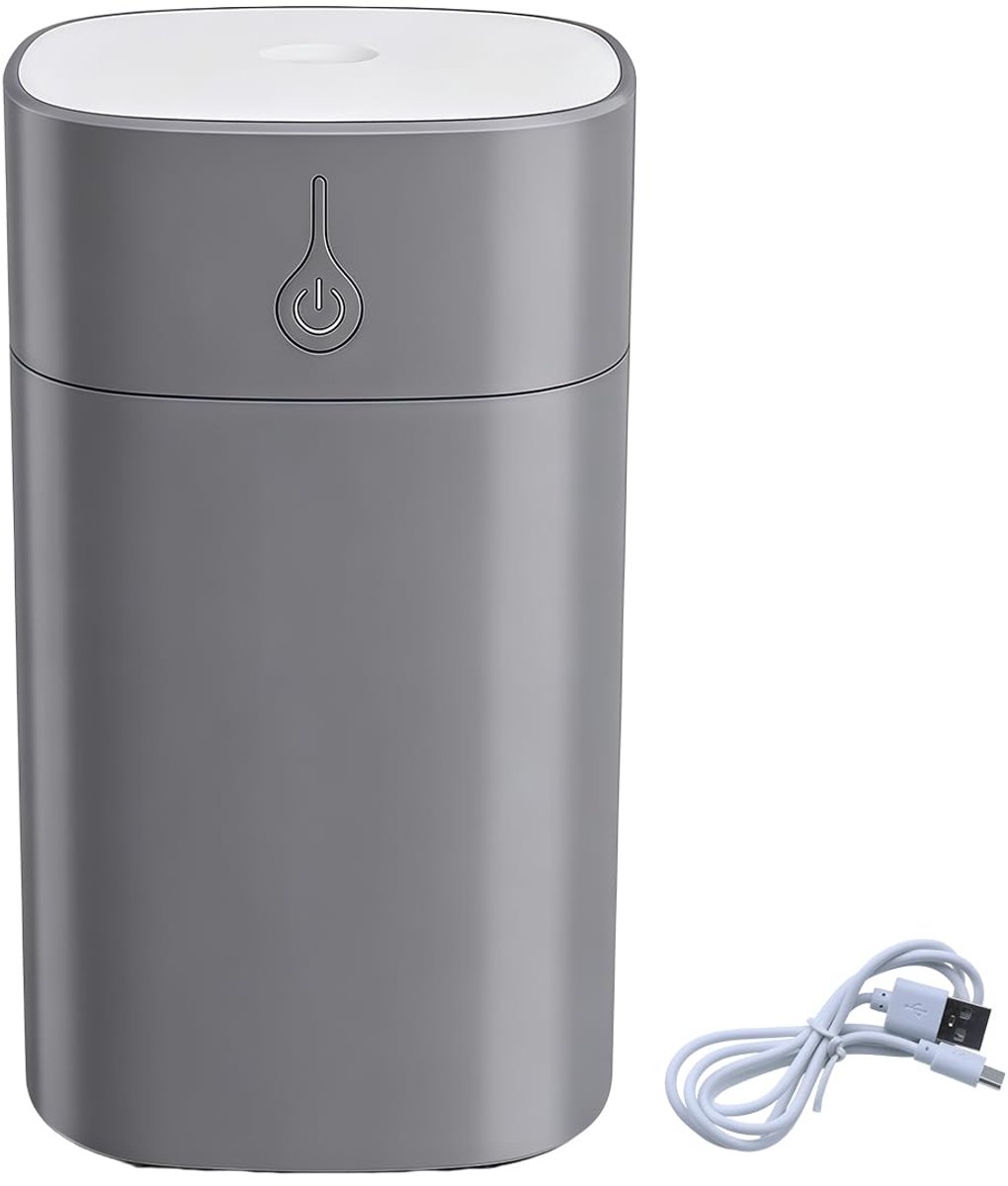 Luchtbevochtiger 400ml - mini - grijs - ideaal voor slaapkamer en planten - ShopVlot