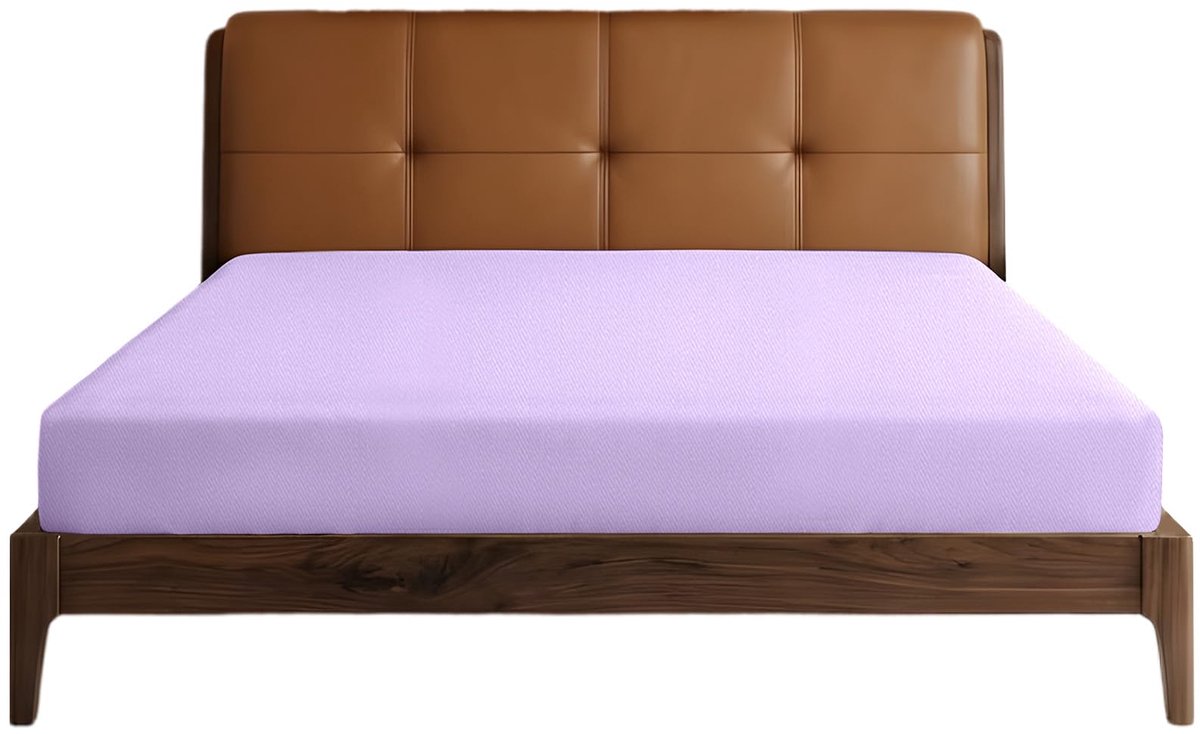 Lirex Hoeslaken, 180 x 200 cm 100% katoen, 300 draadtelling zacht, ademend hoeslaken, Lichtpaars - ShopVlot