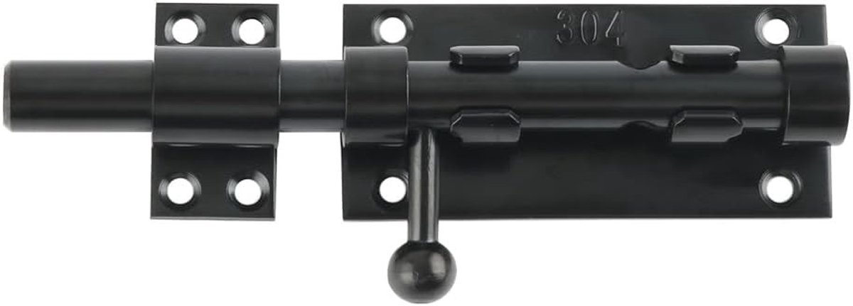 Roestvrijstalen 6 Inch Bolt Latch voor Deuren en Poorten - Duurzame Deurslot met Geperforeerde Bevestiging