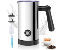 Melkopschuimer 4-in-1 - roestvrij staal - automatische warme en koude opschuimer - perfect voor latte en cappuccino - ShopVlot