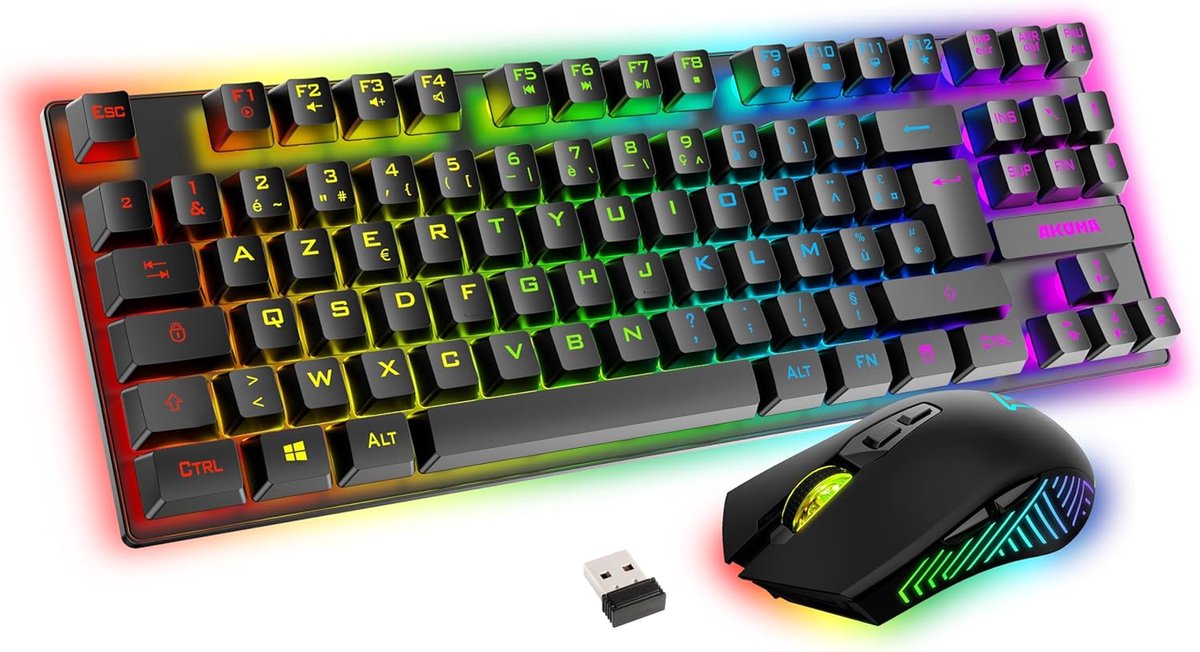 Gaming Toetsenbord TKL - Draadloos - Zwart - Ideaal voor gamers - ShopVlot