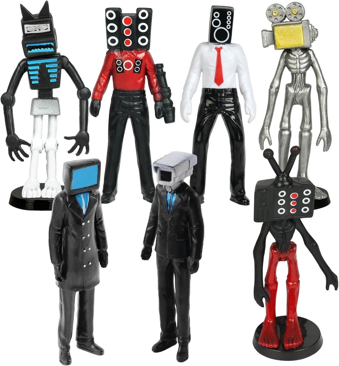 9-delige Toilet Speelgoed Set met Bouwblok Figuren voor Kinderen - Anime Cake Topper en Speelgoed Figuren