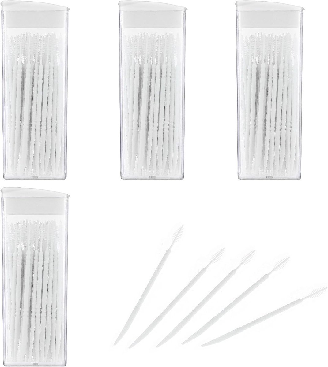 Tandenstokers 200pcs - 2-in-1 plastic - Interdentale borstel en tandenstoker - Ideaal voor mondverzorging - ShopVlot
