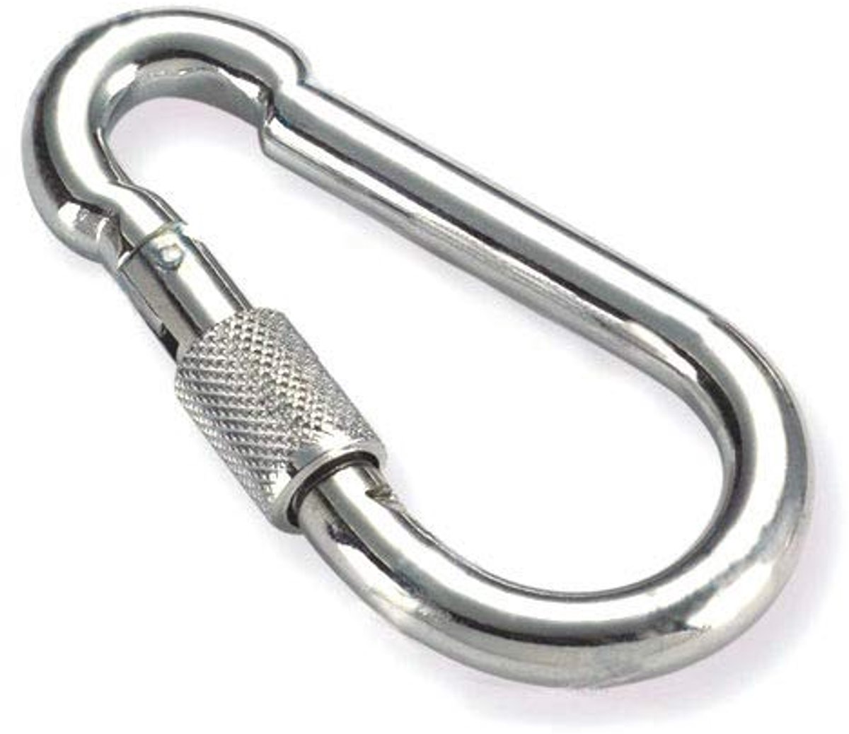 Constrabo - 2 x karabijnhaak met schroef 100 x 10 mm - DIN 5299 C - stalen karabijnhaak 350 kg - ShopVlot
