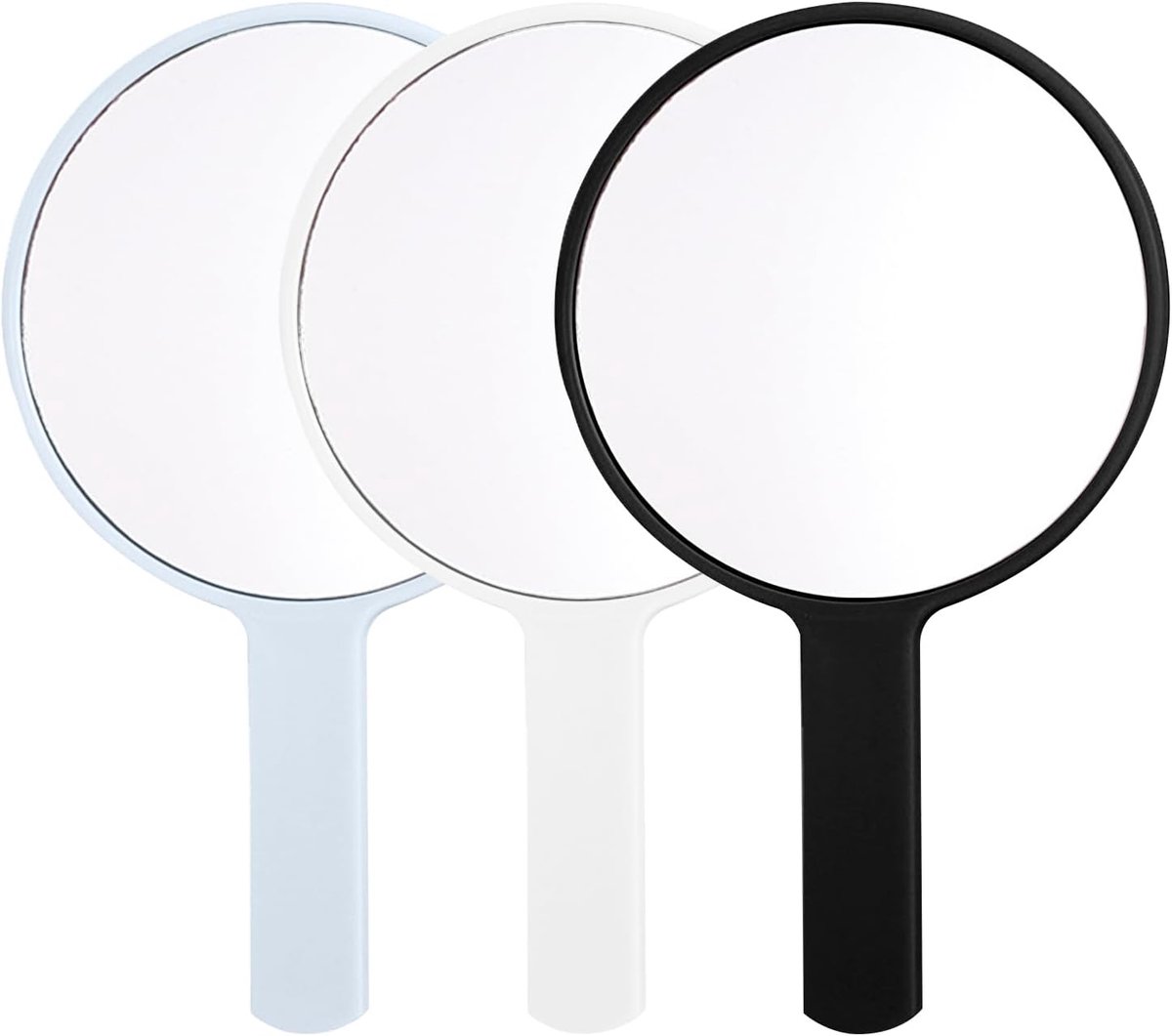 3 parts of the handheld mirror, the round mirror, the portable makeup mirror and the body mirror, suitable for travel - ShopVlot