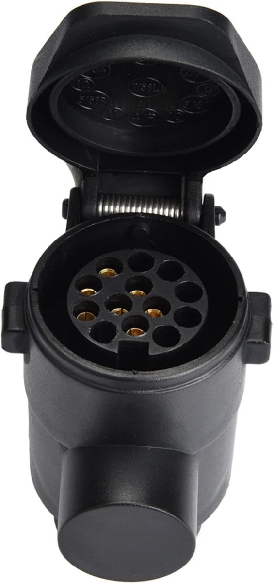 Auto-aanhangerconnector-adapter 7 tot 13 pins voor Europese voertuigen, Weerbestendig en Stabiel 12V Systeem