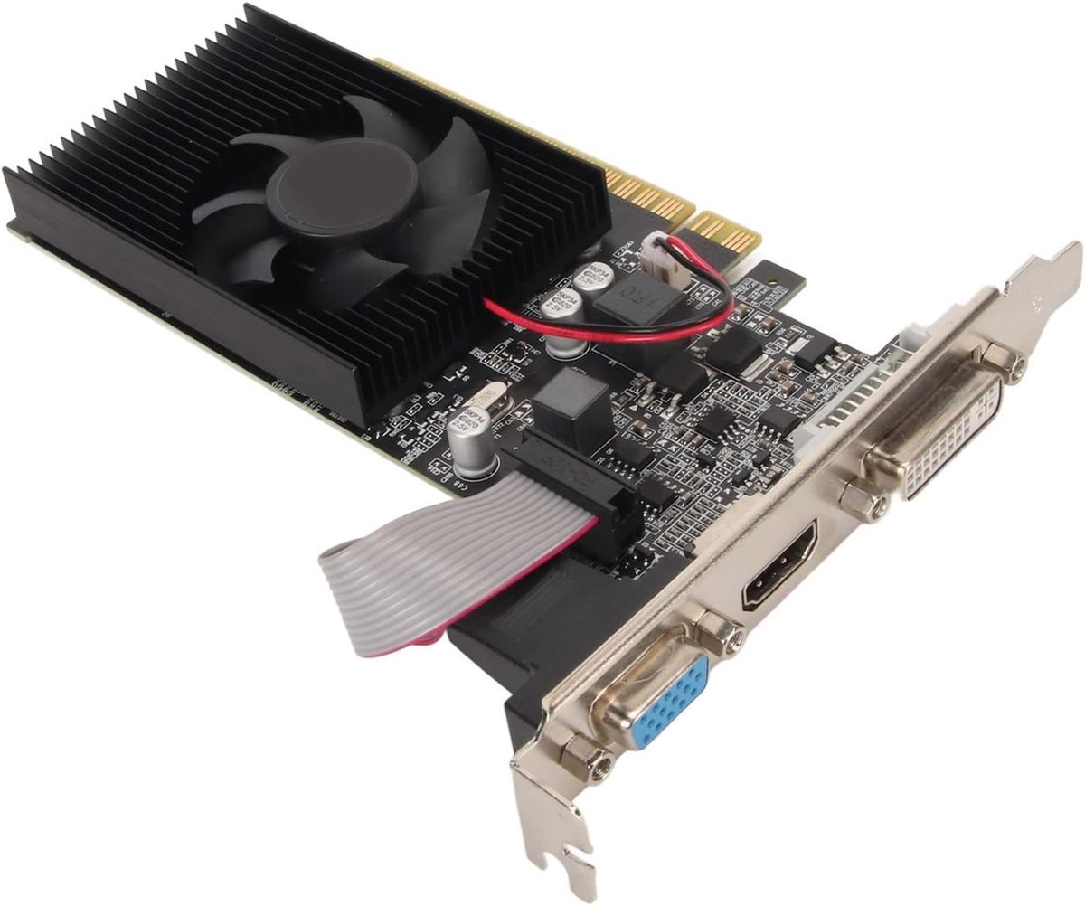 Krachtige 1GB DDR3 Grafische Kaart voor PC Gaming met HD Multimedia Interface, VGA, DVI en PCI Express X16 2.0 - Ideaal voor Gaming en Multimedia Toepassingen