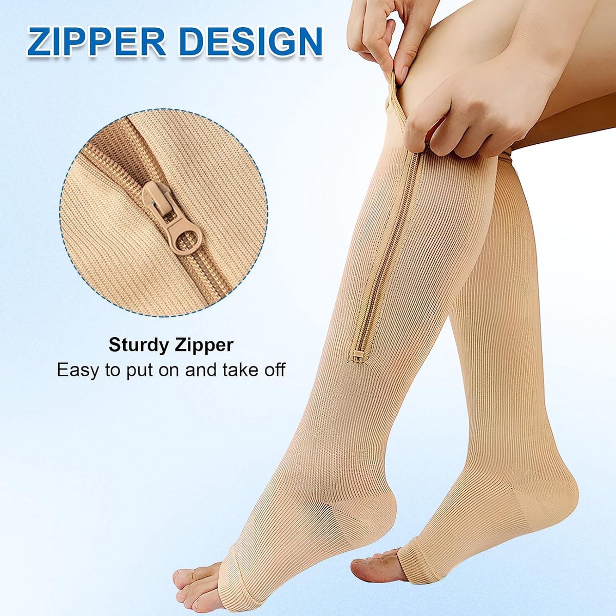 Compressiekousen tot de kuit voor optimale ondersteuning en comfort, ideaal voor sport en dagelijks gebruik