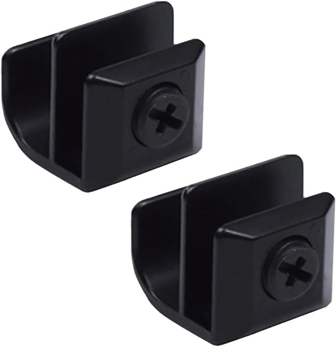 Set van 2 Glazen Deurgrepen zonder Boren, Zink Legering, Ideaal voor Glas van 3-5mm, Perfect voor Displaykasten en Lades