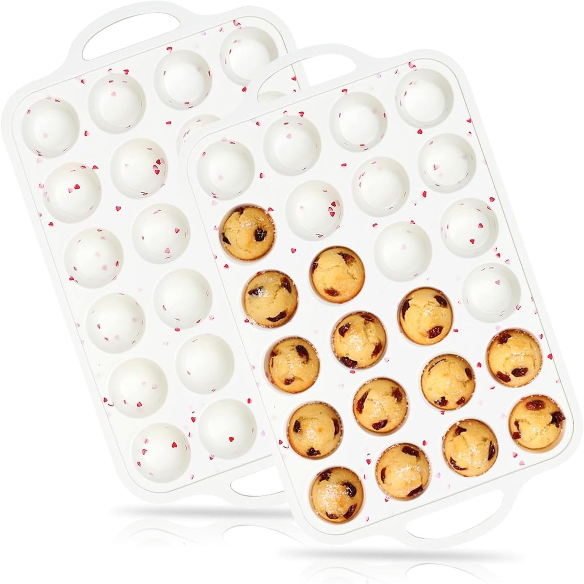 Mini muffin pan 24-cup - siliconen met metalen frame - BPA vrij - perfect voor cupcakes - ShopVlot