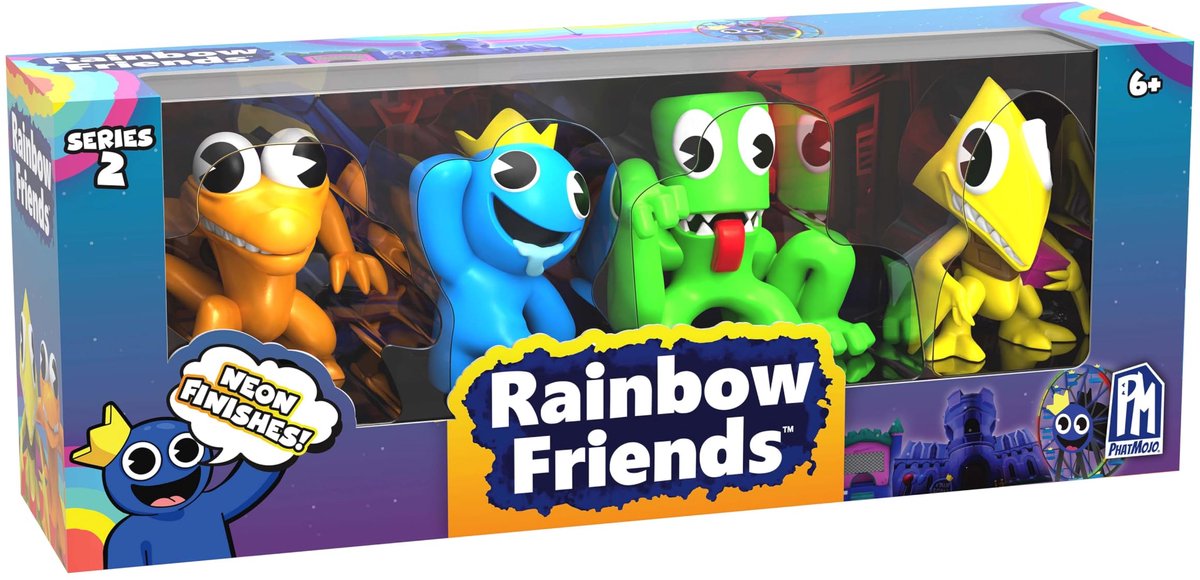Neon minifiguren - 6,3 cm hoog - 4 stuks - kleurrijk speelgoedfiguur voor kinderen - ShopVlot