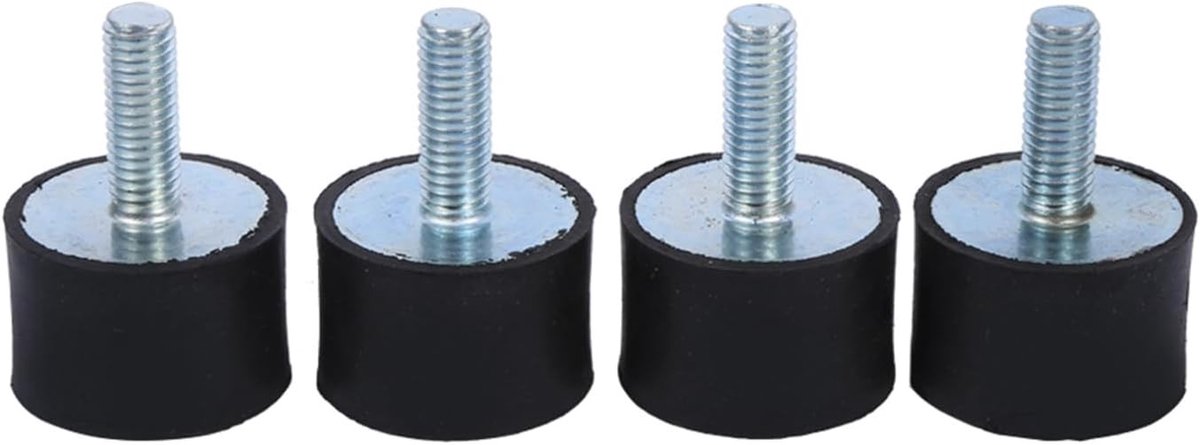 4 Stuks Rubber Steunen Shock Absorbers Anti-vibratie Silentblock M10 40 x 30 mm voor Luchtcompressoren en Motoren, Vibration Isolation en Geluidsdemping