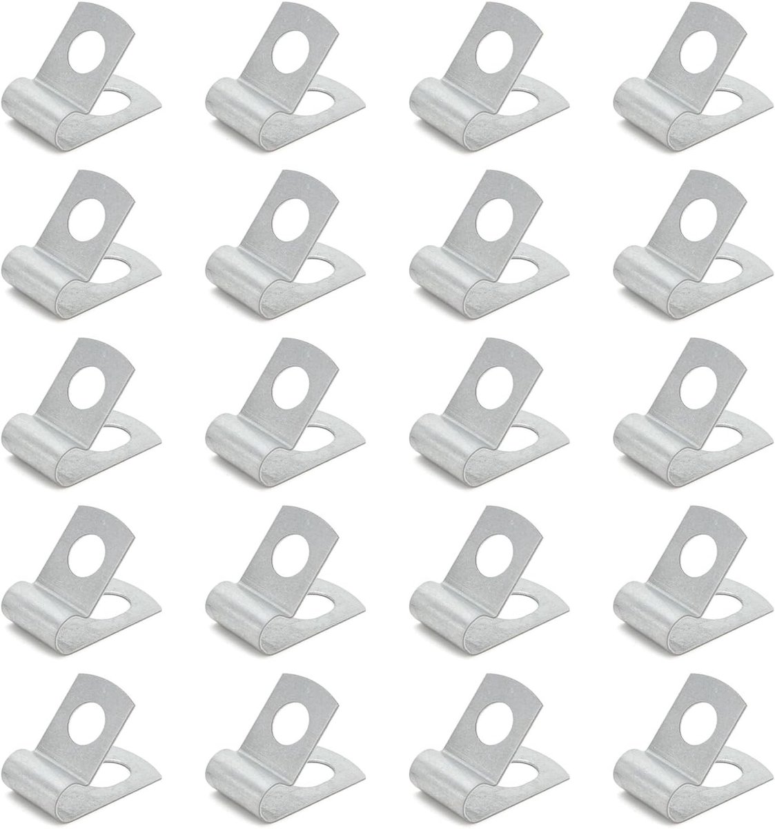 20 Stuks Rembrandstofleidingclips, Metalen Slangklemset voor Effectieve Bevestiging van Brandstofleidingen, Universeel Geschikt voor Voertuigen, Eenvoudige Installatie en Duurzaam Ontwerp (1/4 inch)