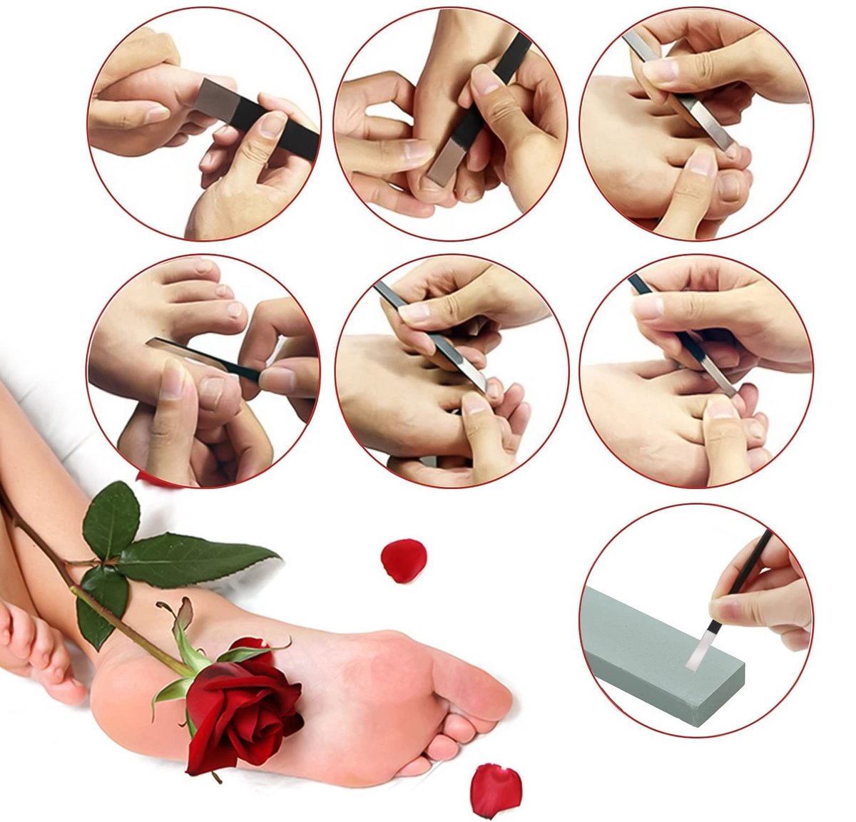 Pedicure messenset - roestvrij staal - professionele eeltverwijderaar - voor effectieve voetverzorging - ShopVlot