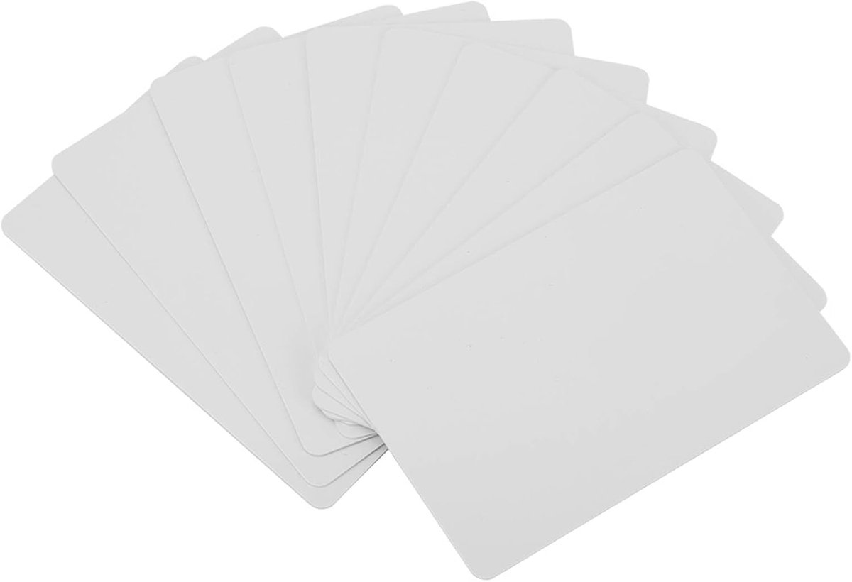 SnelShoppen - 10 Stuks NFC Contactloze Kaarten, Plastic RFID Leesbare en Schrijfbare Toegangskaarten S50 IC 13.56MHz Witte Slimme Tags voor Deurcontro