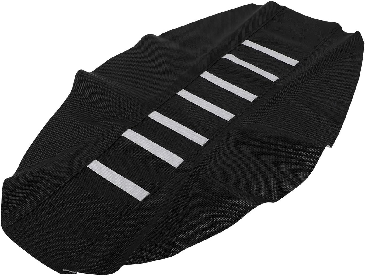 Motorcycle Seat Cover Universal with White Stripe for Dirtbike, Motorcycle Use - ShopVlot
