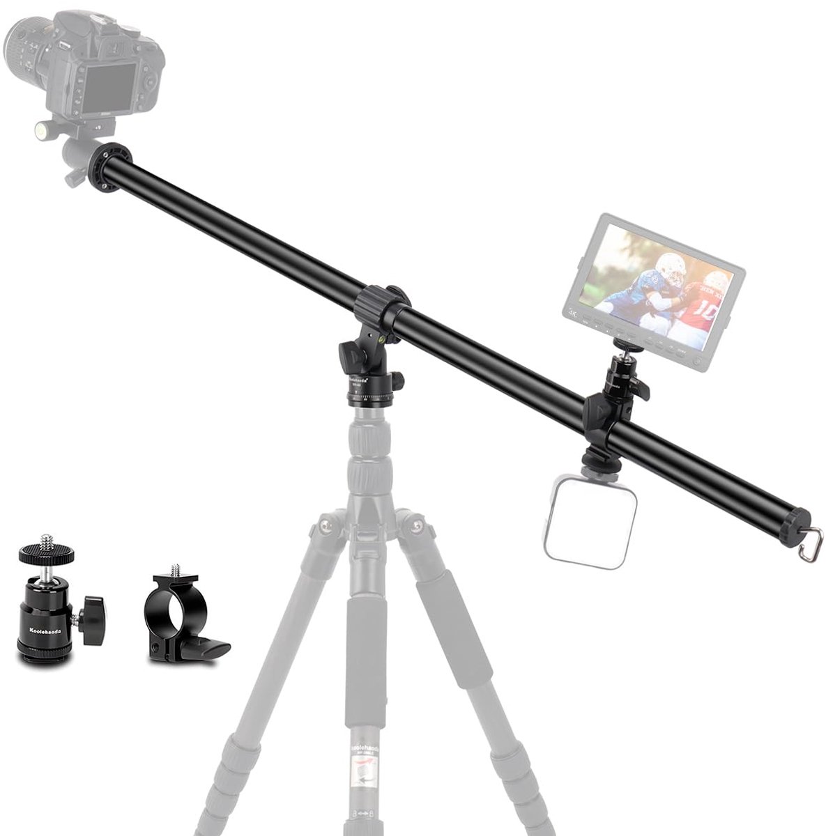 Statief verlengarm 84 cm - aluminium horizontale middenkolom - 360° draaibaar - ideaal voor overhead fotografie - ShopVlot