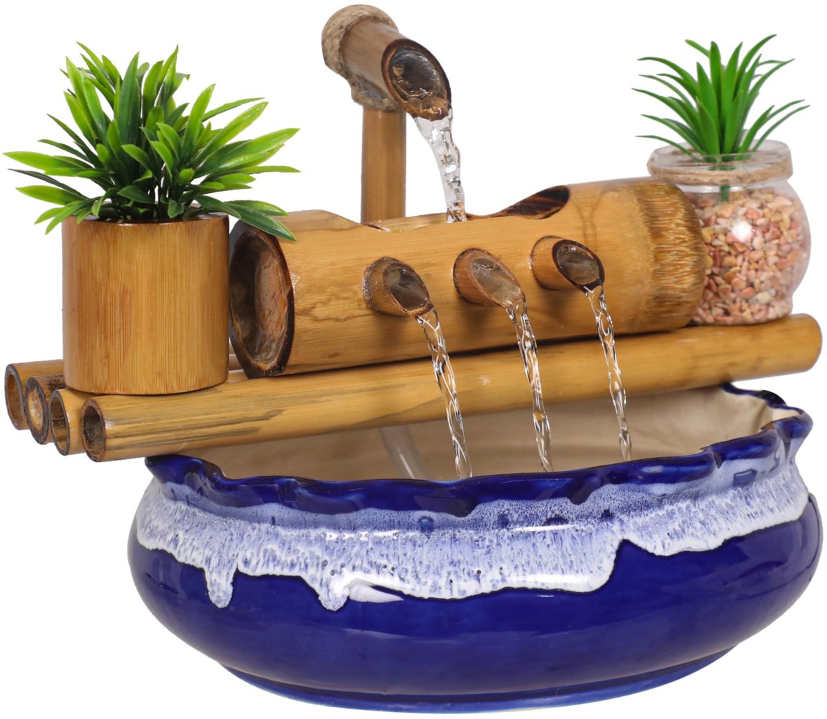 Waterfontein kit - gladde matte afwerking - klassiek bamboe ontwerp - ideaal voor binnen en buiten gebruik - ShopVlot