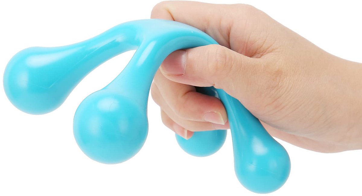Mini handheld massager 4-punts - triggerpunt massager - full body massage tool - ontspanning voor nek en schouders - ShopVlot