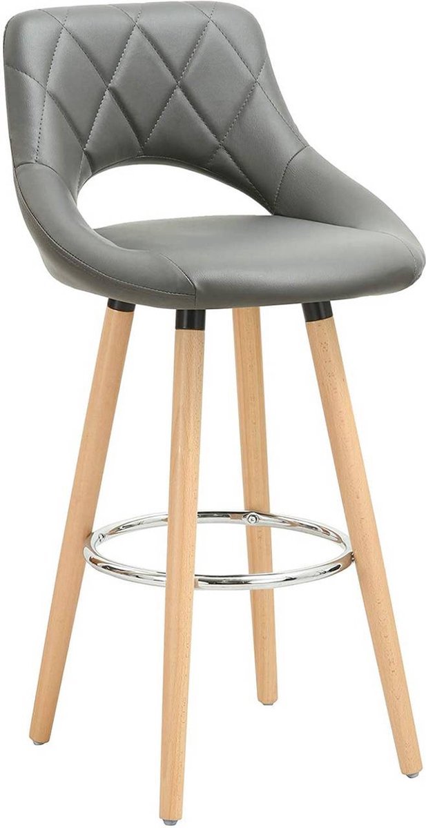Barkrukken Set Grijs - Modern, Industrial en Barkrukken set van 1 - Voor Eetkamer, Keuken en Woonkamer