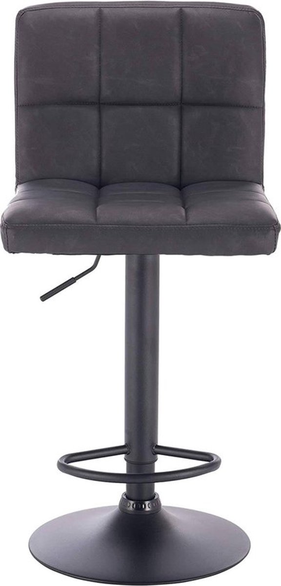 Barkrukken Set 82cm Antraciet - Met hoge rugleuning, Barstoelen ergonomisch en Zithoogte 60-82cm - Voor Eetkamer, Keuken en Woonkamer