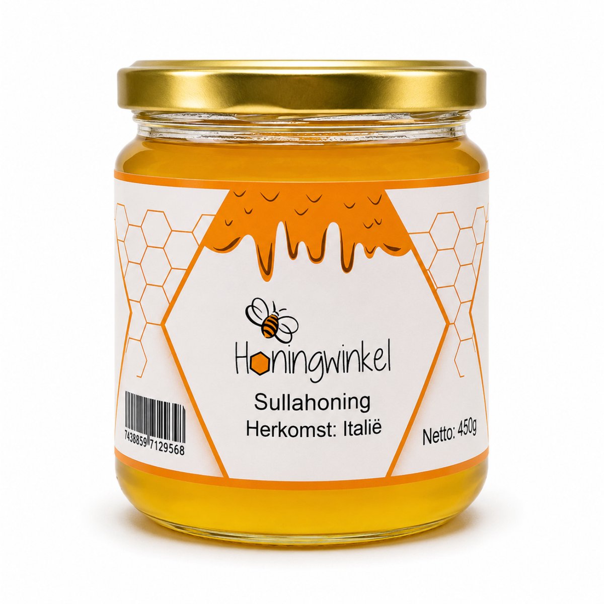 Sullahoning 450g Italië Honingwinkel (vloeibaar)