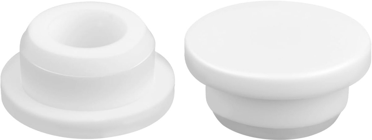 2 Stuks Silicone Overloopdoppen voor Keuken en Badkamer, Ronde Rubber Inzetplug voor Afvoer en Overloopgat