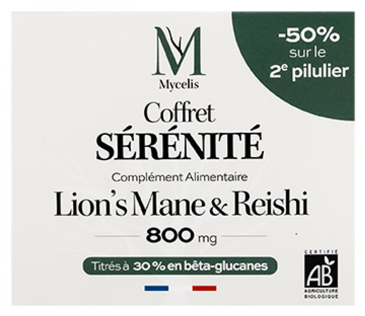Phytalessence Coffret Sérénité Lion's Mane Bio 60 capsules + Reishi Bio 60 capsules