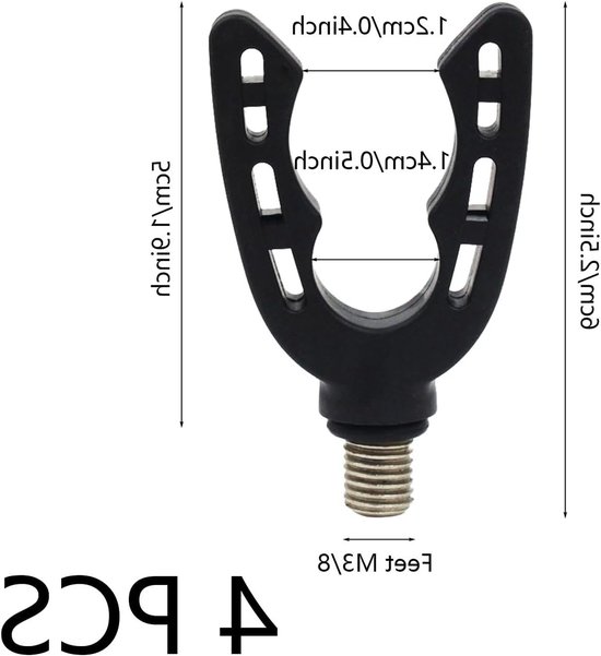 Hengelkussens voor karpervissen - 4 stuks hengelsteun met M3/8 schroeven, ideaal voor hengelhouders en rod pod accessoires — afbeelding 5
