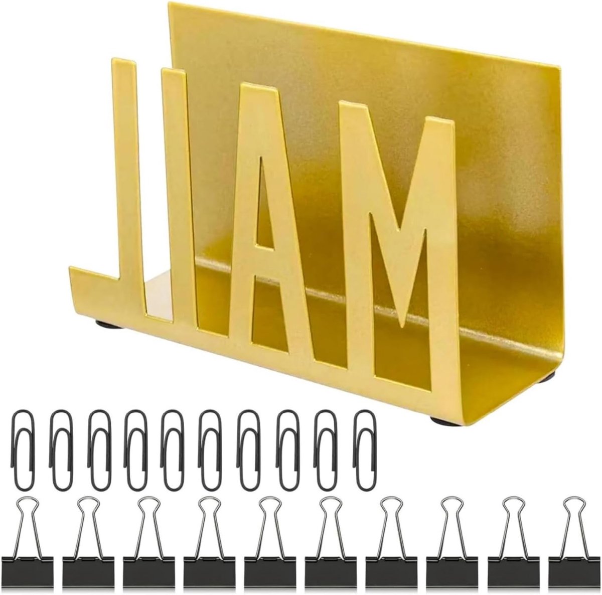 Elegante metalen brievenorganizer voor bureau, documenthouder, brievenstandaard en briefopener voor kantoor en school, ideaal voor het ordenen van post en rekeningen