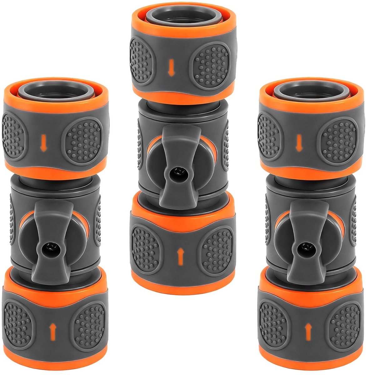 Dailygoods - Koppeling met Regelventiel - 3 Stuks Tuinslangverbindingen