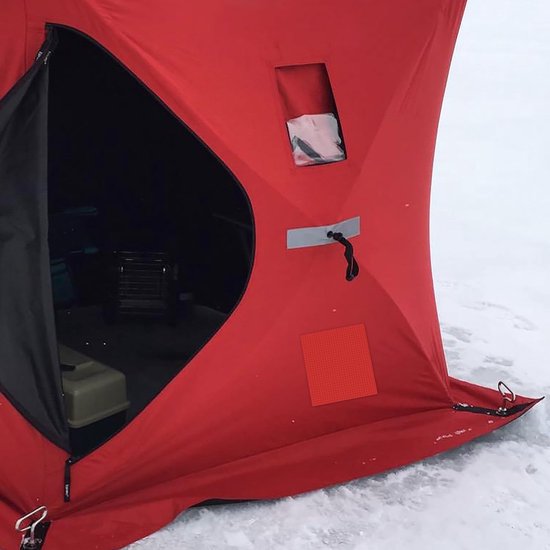 Ijs Shelter Patch Kit - Tent Reparatie Tape - Tent Repareren - Zelfklevend Ontwerp - 33 x 33 cm - Rood — afbeelding 4