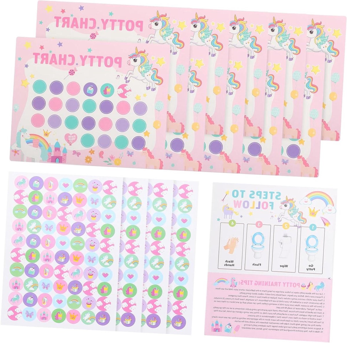 Potty Training Stickers - Zindelijkheid Stickers - Kind Ontwikkeling - Herbruikbare Stickers - 26 x 21 cm - Veelkleurig