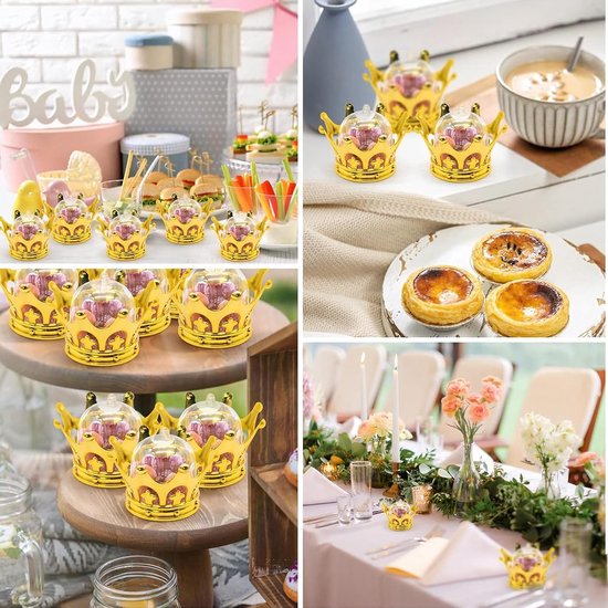 12 stuks vulbare kroon met koepel feestgunsten decoratieve snoep — afbeelding 4
