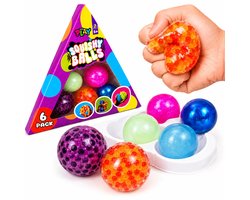 Squishy pakket 6-delig - Waterbeads - Fidget Toys Pakket - Bekend van TikTok - Vanaf 5 jaar - Squeeze - 5 cm
