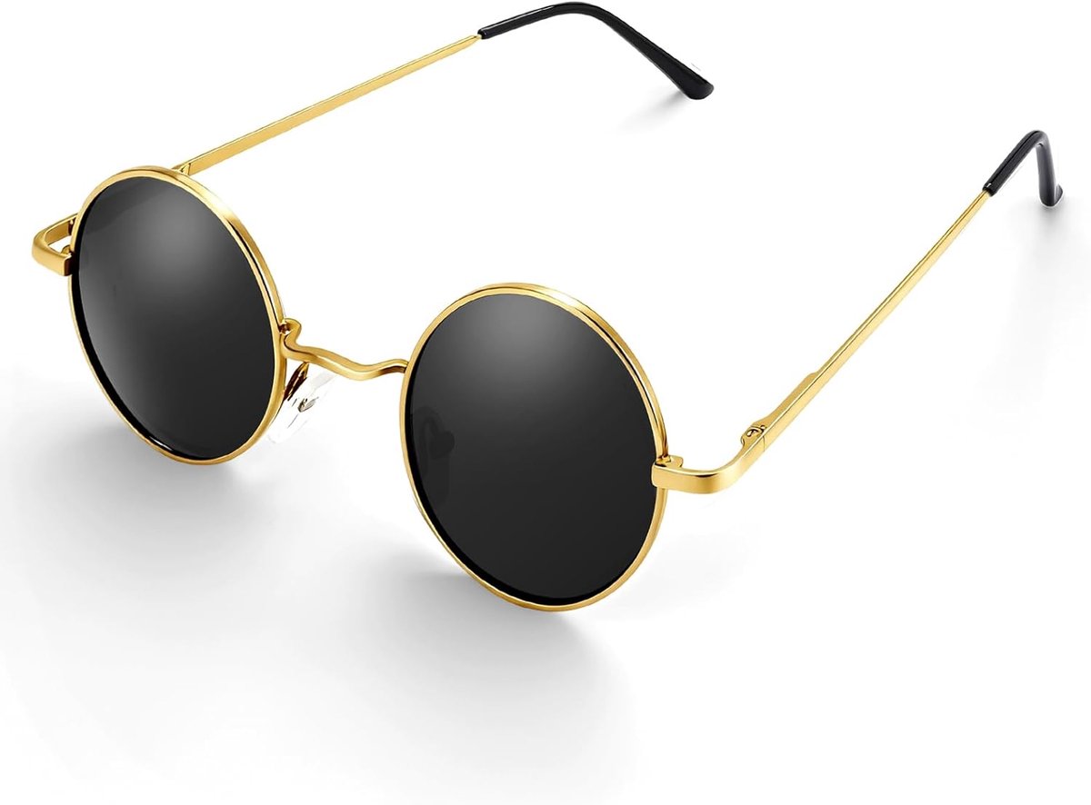 Gepolariseerde Hippie Zonnebril Retro Ronde Bril voor Vrouwen Mannen Vintage Cirkel Zonnebril UV400