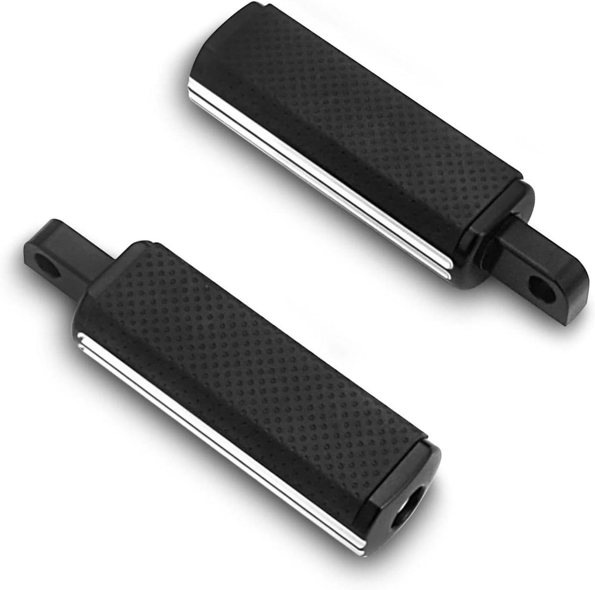 Passagier Voetsteunen - Motor Accessoires - Comfortabel Rijden - Antislip Rubber - CNC Aluminium - Zwart
