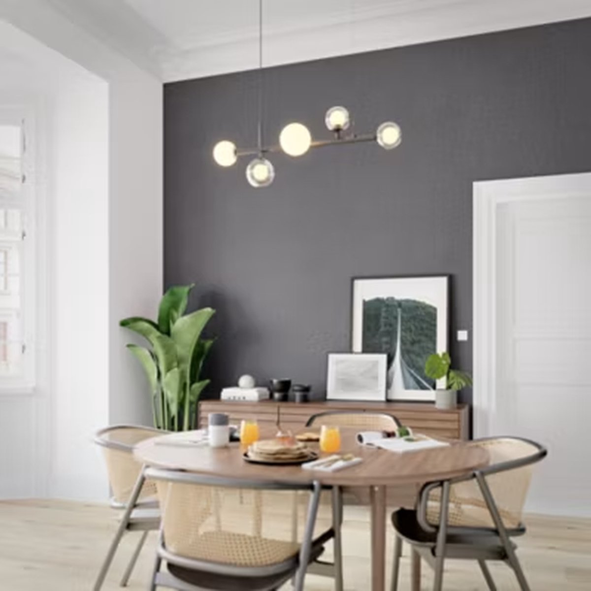 GoodHome – 790847 – Vinylbehang – Antraciet