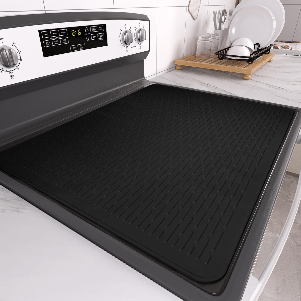 SnelShoppen - LeKuni Afdekplaat voor Fornuis 71 x 50 cm, Hittebestendige Keramische Plaat, Krasbestendig en Waterdicht, Perfect voor Cov Aanaanrecht i