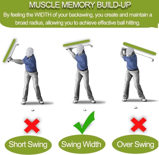 Golf Swing Trainer - Golf Swing Hulp - Swing Verbeteren - Verstelbare Lengtes - Regular - Zwart — afbeelding 5